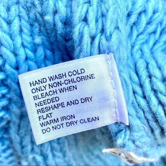 Gap Celtic Cable Knit Wool Blend 3/4 Sleeve Blue Sweater Size XS - Picture 7 of 9